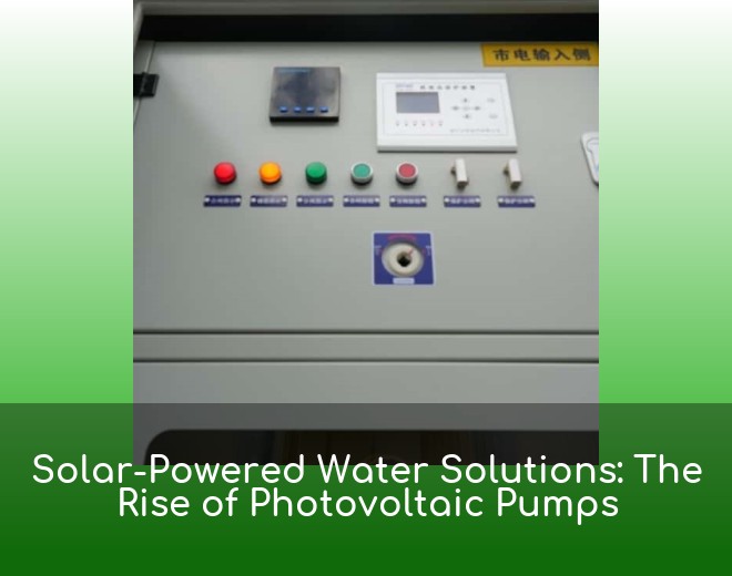 Solar-Powered Water Solutions: The Rise of Photovoltaic Pumps